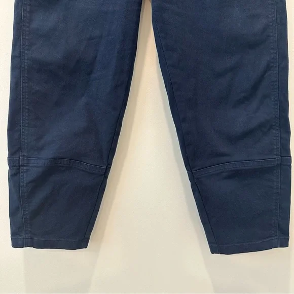 Everlane The Utility Barrel Pant Jean Cotton Twill Navy Blue High Rise 4 Panel - Picture 8 of 16